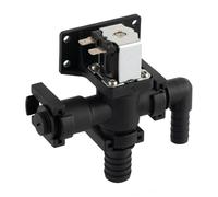harayaa Válvula Electromagnética Unidad de Control de Entrada Enchufe de Soporte de Montaje Terminales Planos Plástico y Metal Adecuada para Sistemas de, 12V