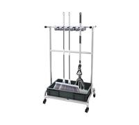 HarBin-Star Soporte para fregona con depósito de agua, 66 x 42 x 110 cm, soporte para dispositivos de limpieza, resuelve el problema de las mopas y suelos húmedos