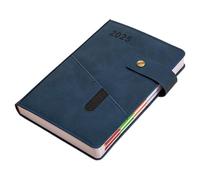 Hard Cover Planner Notebook, 2025 PU Leather Daily Planner, 8.46x5.71 inches, 365 Days Notepad, Elegant Schedule and Business Planning, Event Book for Work, Study