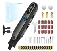 HARDELL Mini Amoladora Bateria 4V, 5 Velocidades Variables Herramienta Rotativa, Batería Recargable Mini Taladro Eléctrica con 69 Accesorios para Pulido, Grabar, Cortar, Taladrar, Lijado, Moler