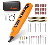 HARDELL Mini Amoladora Bateria Inalámbrica USB (Naranja claro)