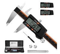 HARDELL Pie de Rey Digital de 150 mm con Pantalla LCD, Calibre Pie de Rey con Función de Apagado Automático, Calibre Digital de Acero Inoxidable para Joyeros/Carpinteros, conversión mm/pulgada
