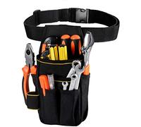 Hardware Tools Bag Bolsa de herramientas Pequeña Riñonera de Lona Oxford 900D con cinturón ajustable de nylon para electricista,Carpintero,Técnico Mantenimiento