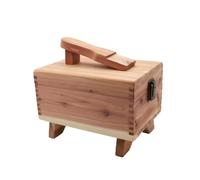 Harilla Aplicador de Betún para Zapatos Caja de y Cuidado del Calzado Madera Caoba con Asa Robusta Cierre Firme Estructura Duradera Base Elevada Contra, Madera De Cedro