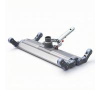 Harilla Cabezal Limpiapiscinas con Ruedas Aspirador Escobilla Accesorio Aluminio Resistente con Mango Metálico y Cepillos Inferiores para Succión Eficiente