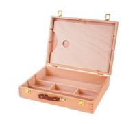 Harilla Caja de Almacenamiento de Suministros para Artistas Caja de Almacenamiento Estuche Caja de Herramientas de Arte Madera para Pinceles Lápiz Pastel, M
