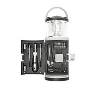 Harilla Caja de Herramientas Portátil Linterna Kit Compacto con Herramientas Básicas y Carcasa Dura Protectora Acceso Rápido Mediante Panel Lateral Adecuada