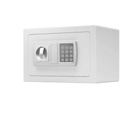 Harilla Caja Fuerte Electrónica Infantil Caja Buzón con Puerta Frontal con Teclado y Dial Estructura de Acero Aleado Luz, 20E Blanco, Estilo Estándar, Color Blanco