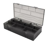 Harilla Caja organizadora de herramientas para el cabello, multifuncional, portátil, de viaje, transparente, con rejillas, para peluquerías.