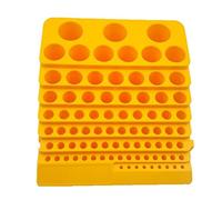 Harilla Estuche de Almacenamiento de Brocas Redondo Porta Brocas Organizador Caja Contenedor con Soporte Giratorio Hecho de Plástico Adecuado para