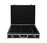 Harilla Estuche de almacenamiento para micrófonos, estuche rígido, caja de herramientas para equipos, maletín para micrófonos, caja de herramientas de