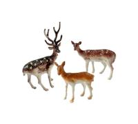 Harilla Juego de 3 pequeñas Figuras de Renos navideños, miniaturas de Ciervos, esculturas de Animales para Chimenea
