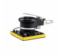 Harilla Lijadora Neumática Máquina de Lijado Pulidora Herramienta de Aire Uso Profesional para Lijado Encerado y Restauración Adecuada para Carrocería , Cuadrado 110mm 100mm Con Base De Gancho Y Bucle