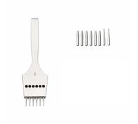 Harilla Punzón Manual para con Estructura Robusta y Cabezal Perforación para Mantener la en Repetidos Usos Bricolaje Acuado para Perforar Agujeros en y, 4MM 6 Dientes