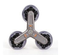 Harilla Rueda para Carrito de Compras Rueda Escalera Rueda Triple Rodillo Rueda de Repuesto con Montaje con Tornillo y Cojinetes de Bolas Desplazamiento Suave, Naranja
