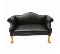 Harilla Sofá Miniatura con Reposapiés, Color to 3 | Estilo Clásico, Loveseat Miniatura con Taburete, tallado, Muebles, para Dioramas, Exhibición