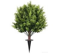 Harilla Topiario Esférico Plástico Resistente Topiario Bola corativo Artificial con Estaca para Patio, Maceta, 1PC