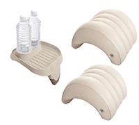 harren24 Juego de Accesorios de 3 Piezas para Piscinas de hidromasaje Intex PureSpa (1 Bandeja 28500, 2 reposacabezas 28501)