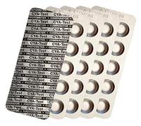 harren24 Pastillas de prueba para fotómetros DPD 1 Cloro, DPD3, DPD4 Oxígeno Activo, Alcalinidad M, CYA, Rojo Fenol Valor en pH Comprobador de agua de piscina 50/100/250/500x (CYA / 50x)