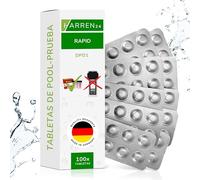 harren24 Pastillas de prueba (Rapid) DPD 1 Cloro, DPD4 Oxígeno Activo, Alcalinidad M, CYA, Rojo Fenol Valor en pH Comprobador de agua de piscina 50, 100, 250, 500x (DPD1 / 100 Pastillas)