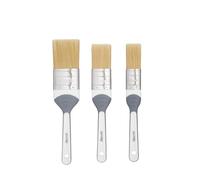 Harris 102021060 Seriously Good - Brochas de pintura para pintura y barniz, paquete de 3 pinceles, 1 pulgada, 1.5 pulgadas, 2 pulgadas, gris