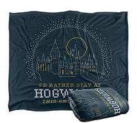 Harry Potter and The Deathly Hallows Part 2 I'D Rather Stay At Hogwarts Manta súper Suave con Tacto Sedoso - 152 x 127 cm
