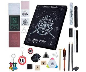 Harry Potter Calendario Adviento 2025 con 24 Hogwarts Sorpresas Sellos Infantiles Boligrafo Llaveros Set de Papeleria Material Escolar para Niños