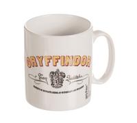 Harry Potter Ceramic Mug with Gryffindor Team Logo and Hogwarts Crest in Present