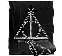 Harry Potter Deathly Hallows Line Art Manta súper Suave con Tacto Sedoso - 152 x 127 cm