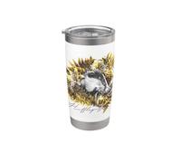 Harry Potter Harry Potter Hufflepuff Floral Vaso térmico de acero inoxidable de doble pared