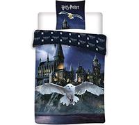 Harry Potter Hogwarts Hedwig Funda Nórdica Cama 90 140x200 + Funda Suave | Ropa de cama reversible | Microfibra suave | Wizarding World | Adolescente | Regalo | Lavable a máquina