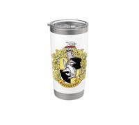 Harry Potter Hufflepuff Rough Crest Vaso térmico de acero inoxidable de doble pared