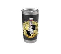 Harry Potter Hufflepuff Rough Crest Vaso térmico de acero inoxidable de doble pared