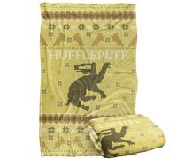 Harry Potter Hufflepuff Ugly Christmas Sweater - Manta Supersuave con Tacto Sedoso, 91 x 147 cm