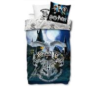 Harry Potter - Juego de cama (135 x 200 cm, 80 x 80 cm, 2 piezas, 1 funda nórdica y 1 funda de almohada de 100% algodón, certificado Öko-Tex Standard)
