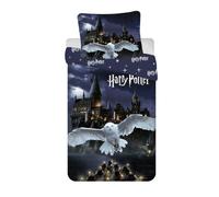 Harry Potter - Juego de cama infantil (140 x 200 cm, funda de almohada de 70 x 90 cm), diseño de Hedwig Hogwarts