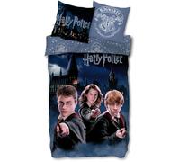 Harry Potter, juego de ropa de cama 135x200 80x80 con funda de almohada Hogwarts [con bolsa de almacenamiento], 100% algodón, libre de sustancias nocivas, certificado Öko-Tex Standard, medidas