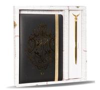 HARRY POTTER - Libreta con Boli Bolígrafo, Cuaderno, Diario Secreto, Agenda Escolar con Snitch Dorada, Diario Secreto - Set de Accesorio de Papeleria - Ideas de Regalos Originales