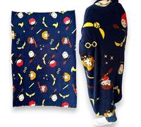 Harry Potter Manta Forro Polar Hogwarts Quidditch Azul Marino 160 x 120 cm