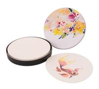 Hartem - Pack de 25 Hojas de Papel de Acuarela Redondo 300 gsm de 14 cm de Diámetro, Prensado en Frío y Libre de Ácido para Técnicas Húmedas y Secas, Pintura o Boceto para Principiantes y Artistas