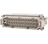 HARTING Han 24E, bloque de conexión, conector (M) "derecho", conexión por tornillo, 24 polos + toma de tierra, 500V, 16A - 1 unidad