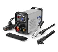 Harukiku MMA130 Mini Soldador Inverter 130A Digital, Maquina de Soldar a Electrodo Portátil y Compacta con Función Anti-Stick, Cables 3+2m, 21,5 x 14 x 8,5 cm, para Aficionados y DIY