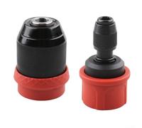 Hasaller Paquete de 2 adaptadores de portabrocas de cambio rápido de 6,35 mm vástago hexagonal para destornillador eléctrico inalámbrico, herramienta eléctrica, cabezal de lote, abrazadera de