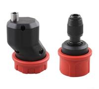 Hasaller Paquete de 2 adaptadores de portabrocas de cambio rápido de 6,35 mm vástago hexagonal para destornillador eléctrico inalámbrico, herramienta eléctrica, cabezal de lote, abrazadera de