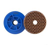 Hasaller Rueda abrasiva de borde de bloqueo de caracol de 4 pulgadas para almohadilla de pulido de granito de mármol de 100 mm de diámetro con agujero de 25 mm para máquinas automáticas de uso húmedo
