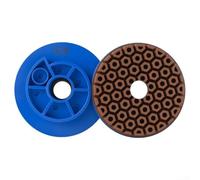 Hasaller Rueda abrasiva de borde de bloqueo de caracol de 4 pulgadas para almohadilla de pulido de granito de mármol, 100 mm de diámetro con agujero de 25 mm para máquinas automáticas de uso húmedo