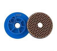 Hasaller Rueda abrasiva de borde de bloqueo de caracol de 4 pulgadas para almohadilla de pulido de granito de mármol de 100 mm de diámetro con agujero de 25 mm para máquinas automáticas de uso húmedo