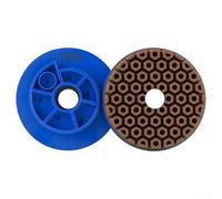 Hasaller Rueda abrasiva de borde de bloqueo de caracol de 4 pulgadas para almohadilla de pulido de granito de mármol de 100 mm de diámetro con agujero de 25 mm para máquinas automáticas de uso húmedo