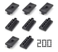 HASLED 200 Clips en T para Decking Compuesto | 6mm | Fijación Oculta para Terrazas | Compatible con Madera y WPC | Color Negro | Kit Completo