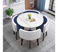 HASMI - Juego de mesa y silla redonda pequeña multiusos para 4 personas, recepción y mesa de café